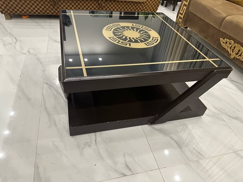 Versace coffee table, centre table, versace glass top 3