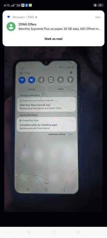 Samsung a10s pta dual SIM 3/32gb screen crack volume down button issue 1