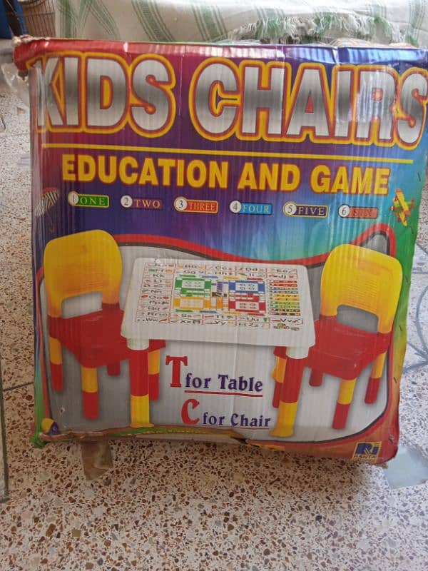 Two Chairs and Table for Kids 0