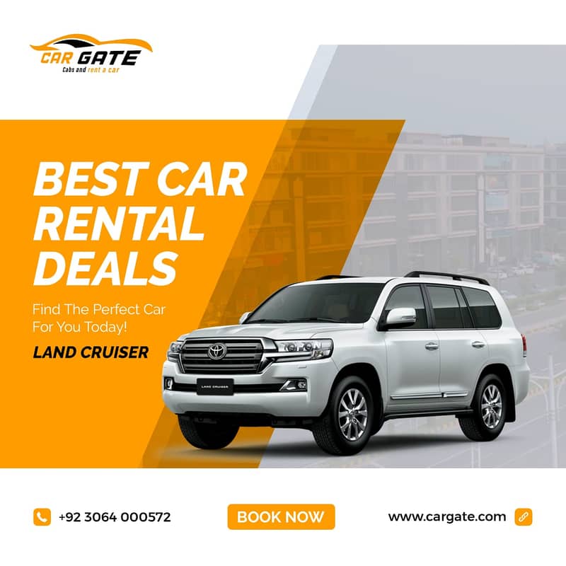 Rent A Car in Lahore- Rivo, Land Cruiser, Civic, Parado, Corolla, Alto 5