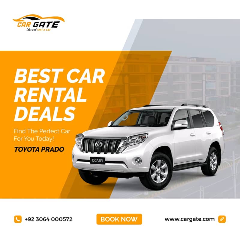 Rent A Car in Lahore- Rivo, Land Cruiser, Civic, Parado, Corolla, Alto 11