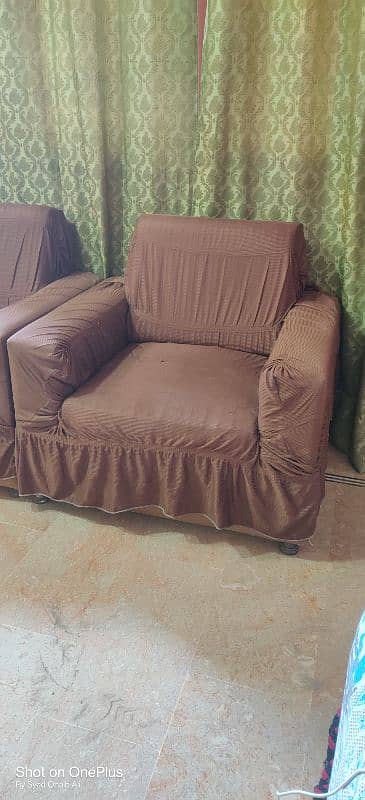 5 Seater Sofa set with Sofa Covers 1