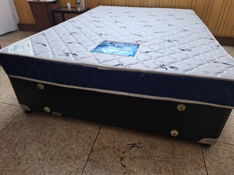 Queen size Bed base + New Ortho mattress 8