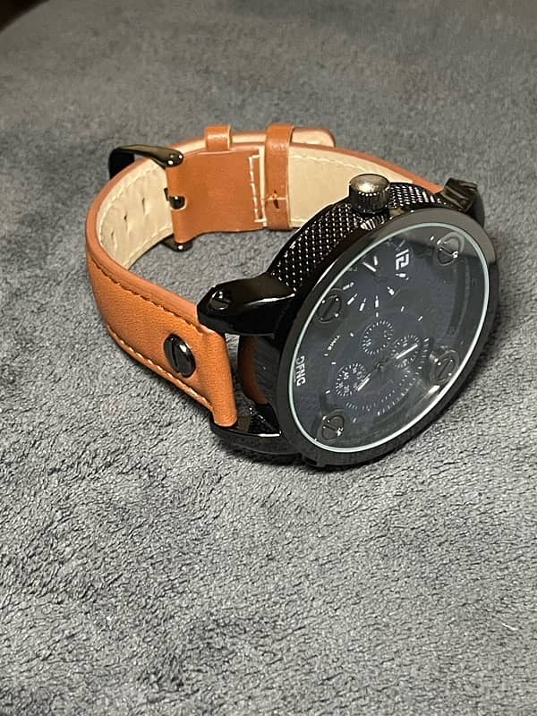 DFND London Leather Mens Watch | Dual Movement | Big Dial | 4