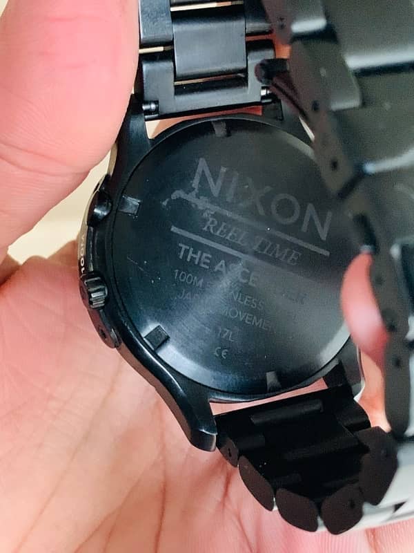 Nixon Ascender Moonphase Men’s Original $$ Black Watch 42mm Dial Size 1