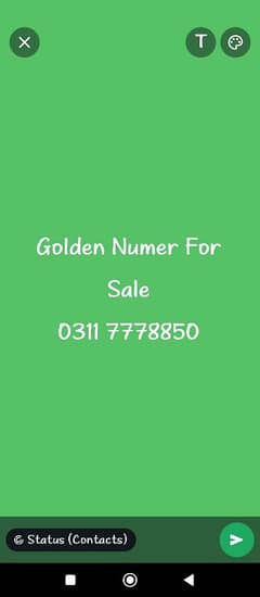 ZONG Sim Golden Number 03117778850