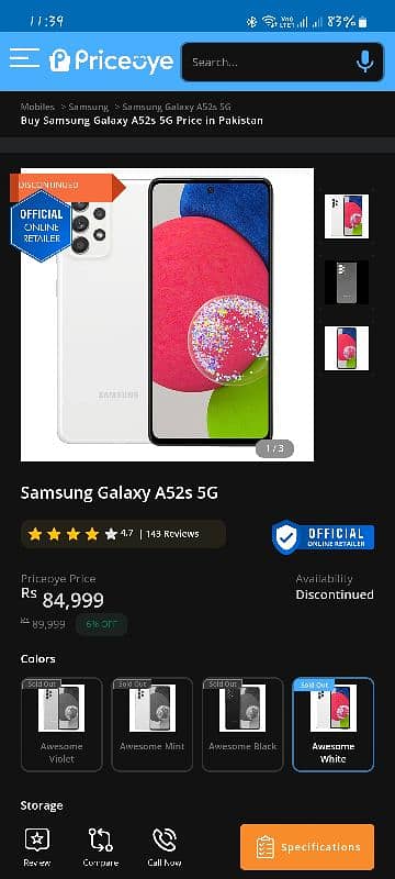 A52s 5g 8 Gb 128 Gb 0