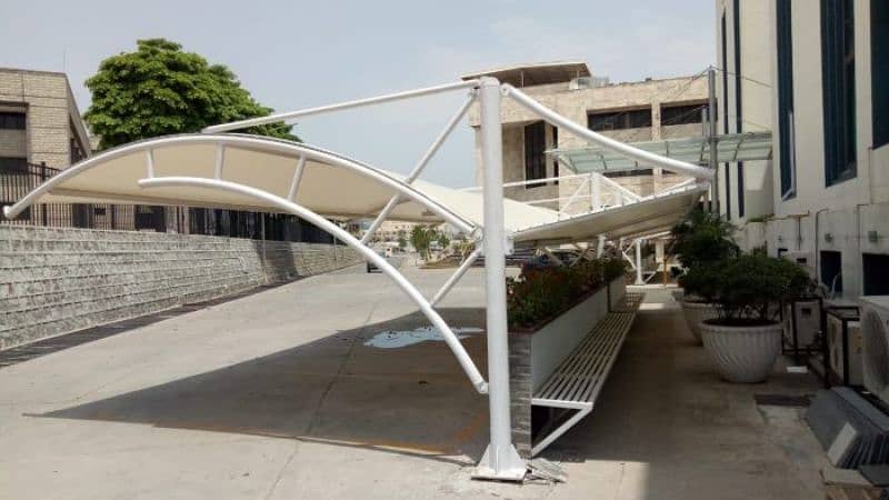 Car parking sheds | Pole Parking | Wall mounted | Car porch | Tensile 7