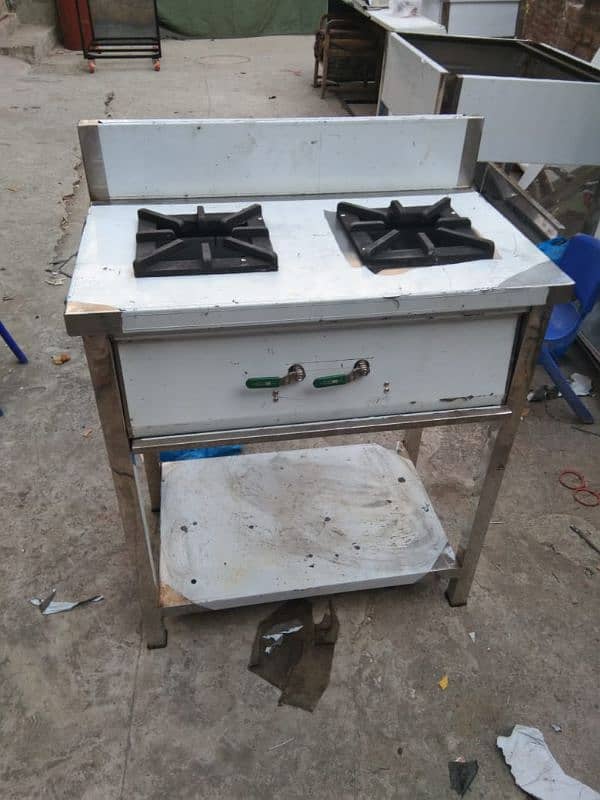 Commercial stove burner working table pizza oven equipment 6