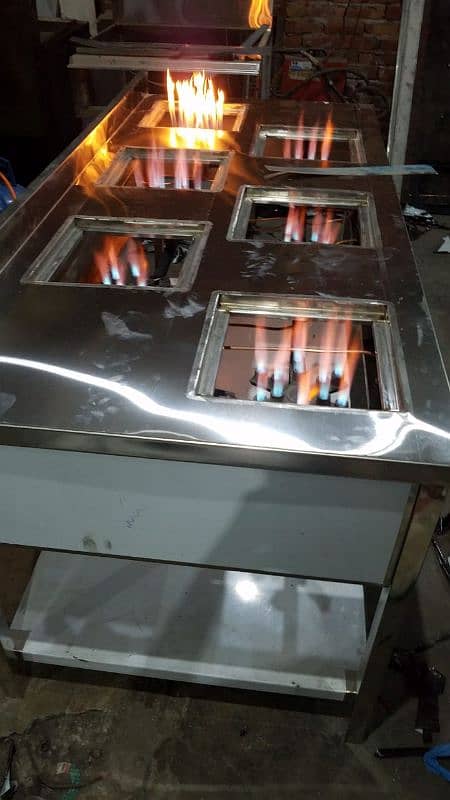 Commercial stove burner working table pizza oven equipment 7