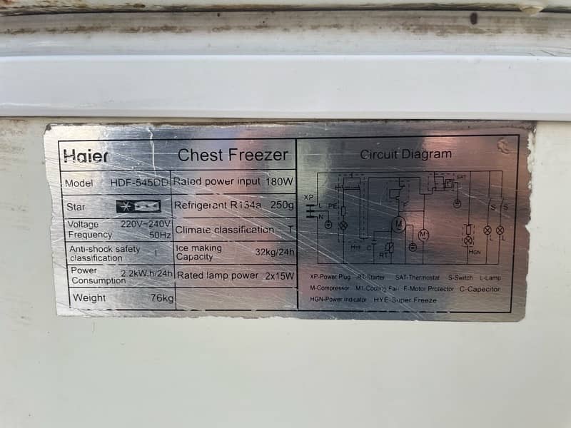 Haier Full Size Frezzer 9