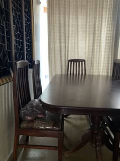 Dining Table With 6 Chair Full Size Table Good Condition