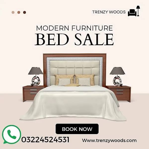 bed set - king size bed - double bed - wooden bed - poshish bed - bed 18