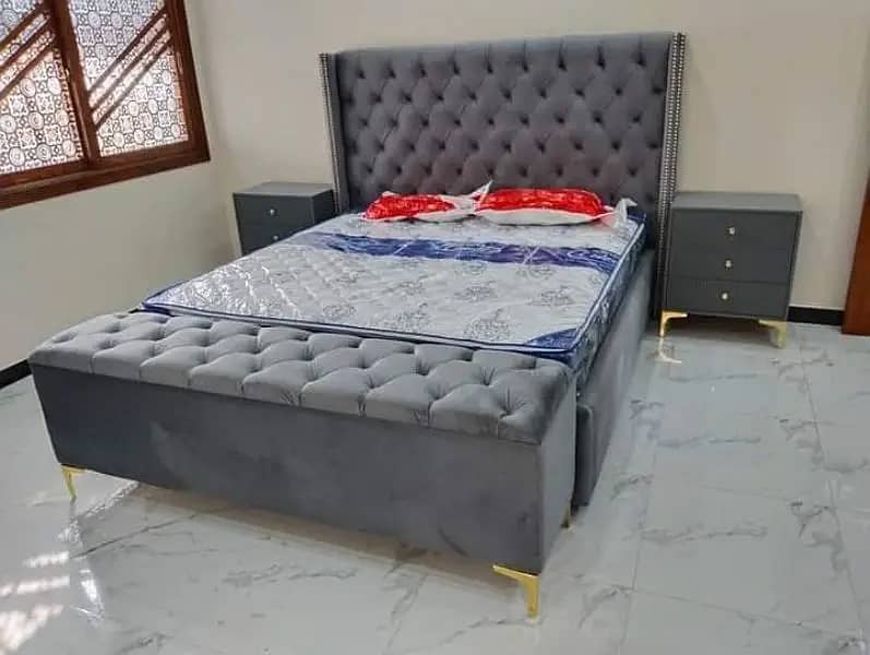 bed set - king size bed - double bed - wooden bed - poshish bed - bed 19