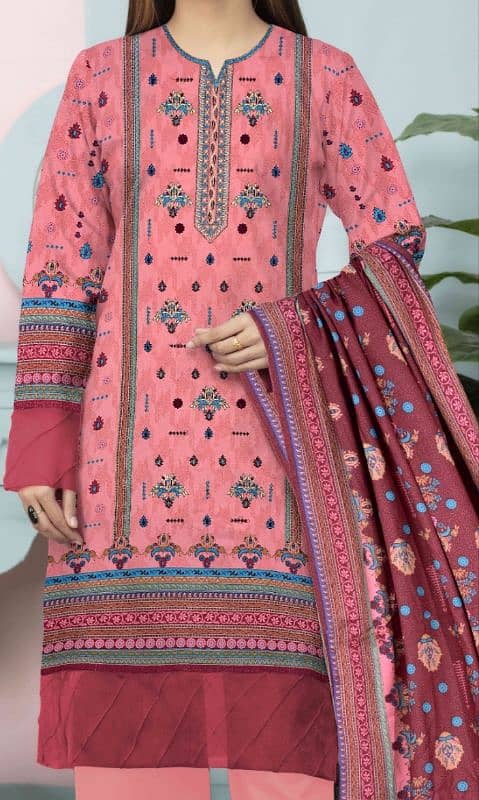 Elegant Khaddar - Dhank 3 Piece Suit Winter Collection's 13