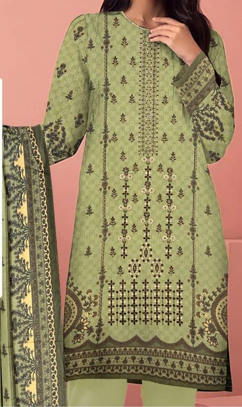 Elegant Khaddar - Dhank 3 Piece Suit Winter Collection's 16