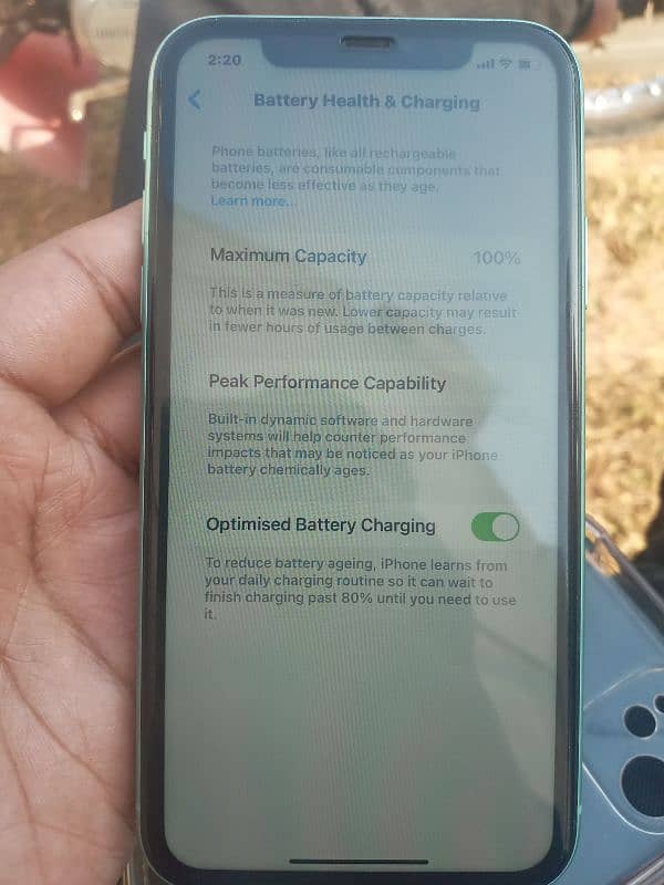 iphone 11 64gb jv battery health 100 esim all network active 4