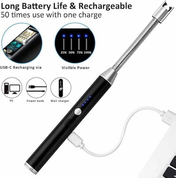 Electric USB Rechargeable Plasma Arc Lighter - 3