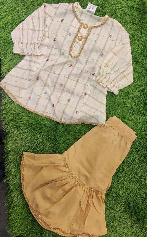 Cotton Plain Shirt And Trouser Set 0