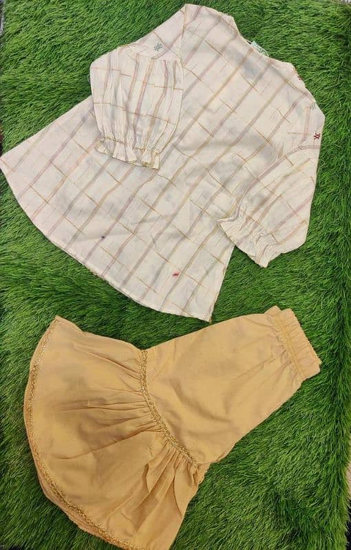 Cotton Plain Shirt And Trouser Set 1