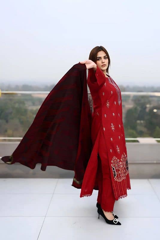 New Women,s Clothing 3-piece Suit Khaddar 5