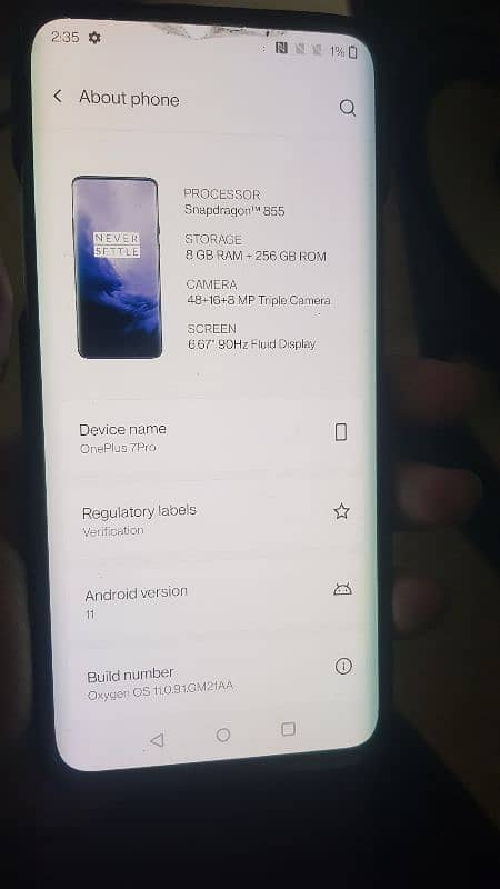 one plus 7 pro 03097754596 non pta k hy bilkul no fault 2