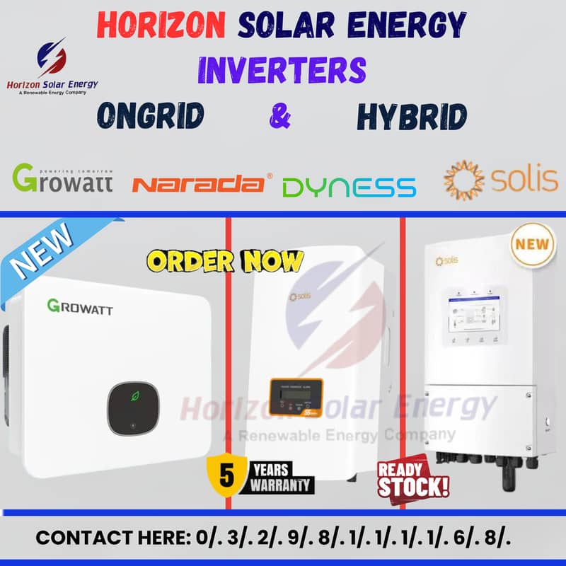 GROWATT AND SOLIS INVERTERS -LITHIUM ION POWER BANK -5 YEARS WARRANTY 0