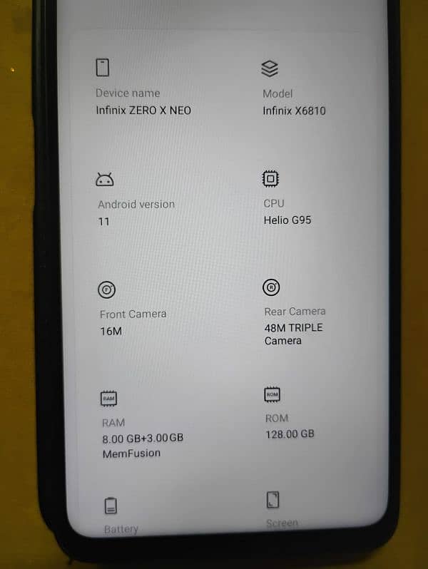 infinix zero x neo 8-128 Helio g95 5