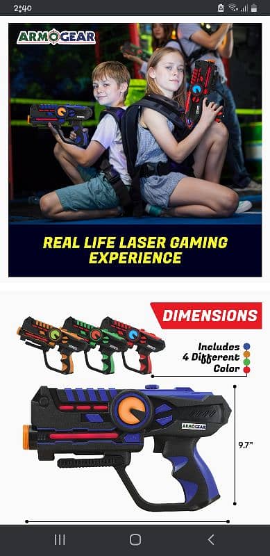 Bought from USA Amazon. rechargeable laser tag guns.  CHEAPEST price 2