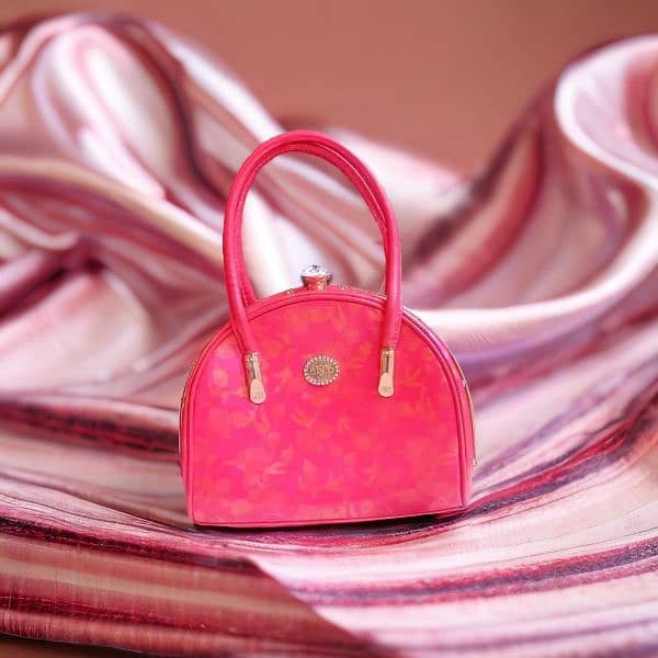 stylish pink floral hand bag 1