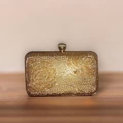 Gold clutch-perfect for weddings and parties