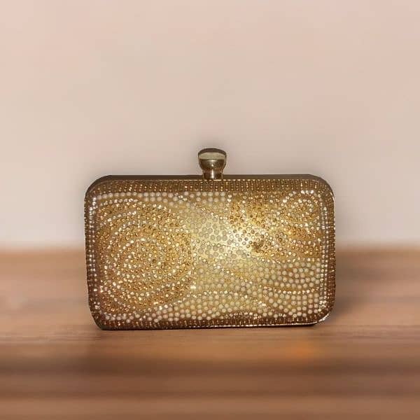 Gold clutch-perfect for weddings and parties 0