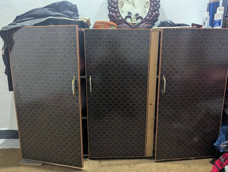 Wardrobe Cabinet & Media Wall Set – 2 Large & 1 Medium for Sale 0