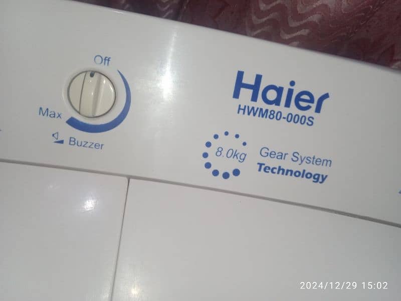 Haier washing machine twin tub model number HWM80-000S 2