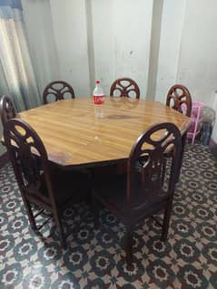 dinning table, office desk, air cooler and charpai or pallang