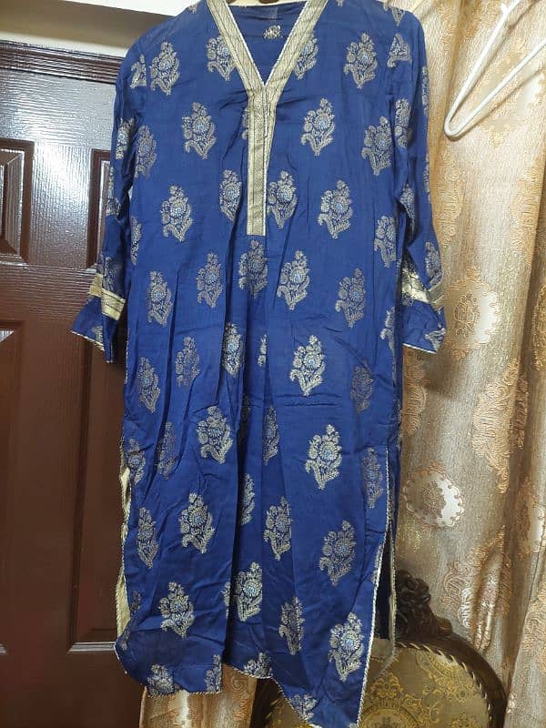 mixed fabric suit 15