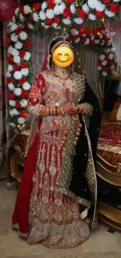 Red Bridal Lehenga with Heavy Embroidery work