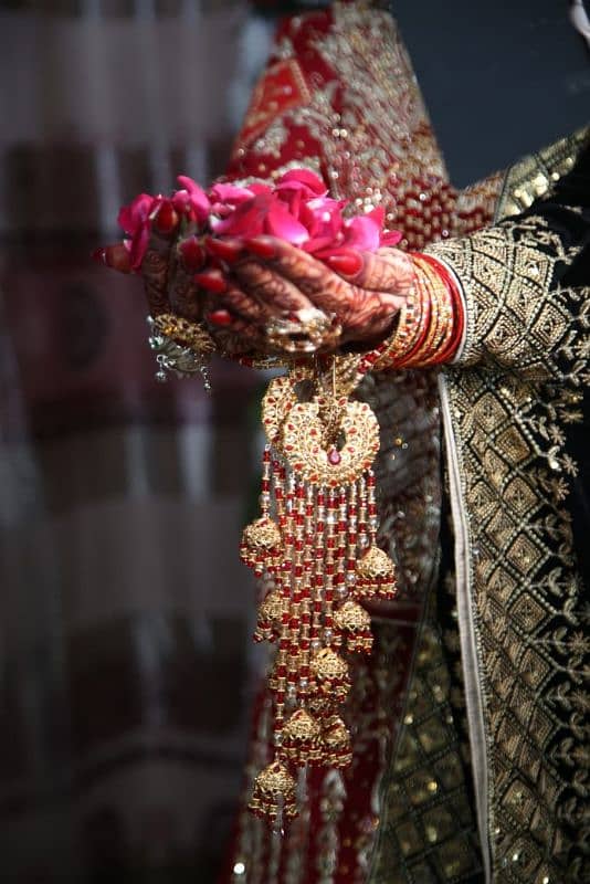 Red Bridal Lehenga with Heavy Embroidery work 5