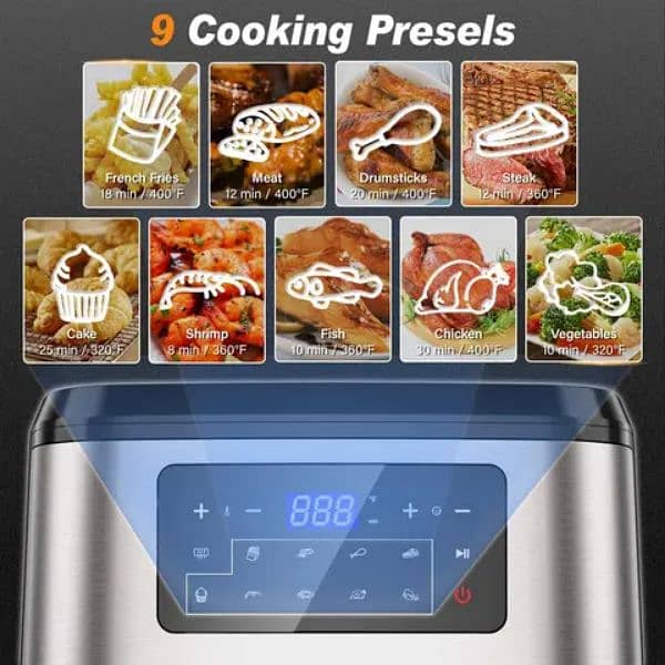 PHILIPS HD9725 Imported MasterChef Airfryer 7 Liter 1700W 8