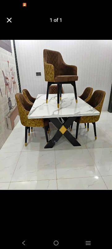 dining chair 6 1 table size 2+4 2