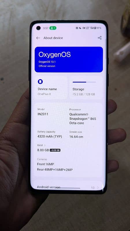 oneplus 8 Global 8+8 128GB Dual Sim 1