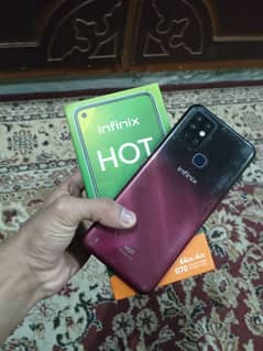 infinix hot 10 4 64 with box official PTA proof