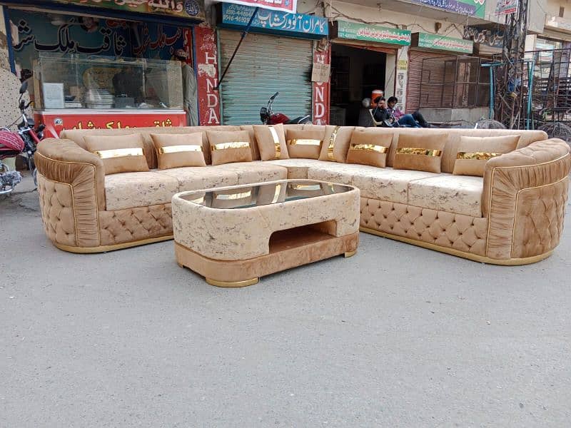 L shape sofa set 1