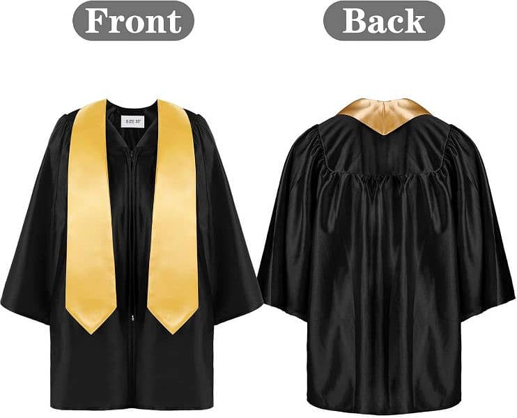 children kids graduation gown cap stole and tussle 2