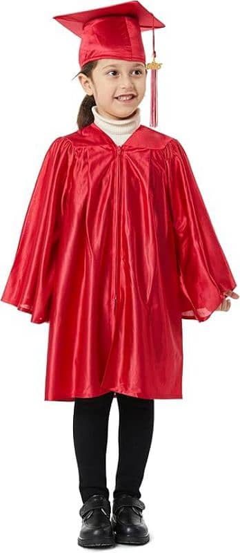 children kids graduation gown cap stole and tussle 9