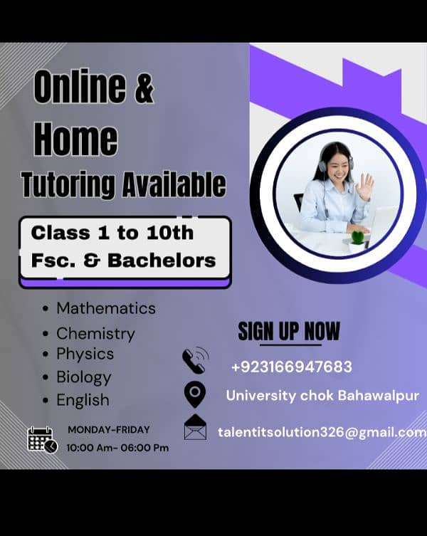 online and home tuitions. . . 0