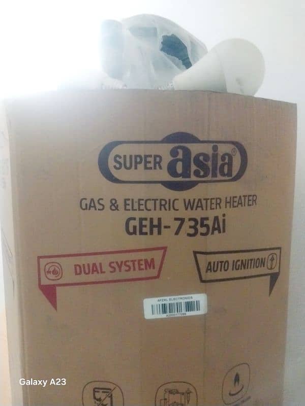 SUPER ASIA DUAL system Auto ignitiom GYSER  NEW SEAL PACKED 7