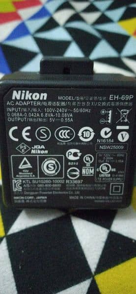 Nikon original usb camera charger 2