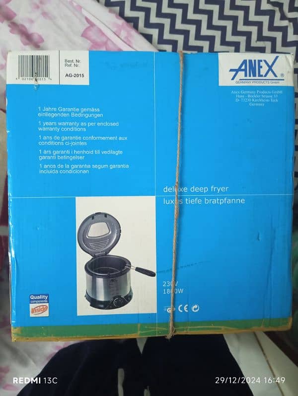 anex deep fryer brand German brand 1