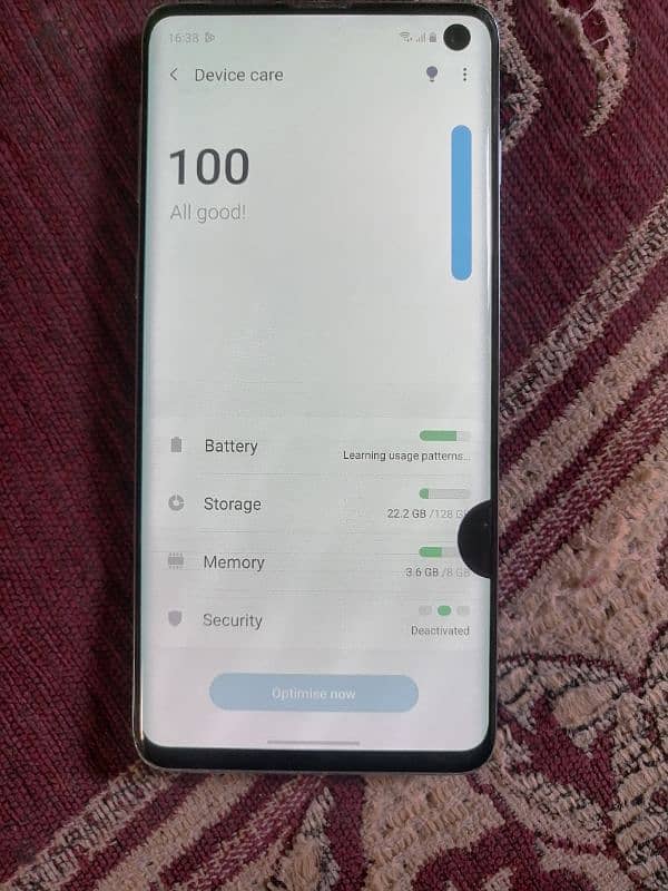 Galaxy S10 dual sim 8/128.1 dot low brightness pe blink karta hy 6